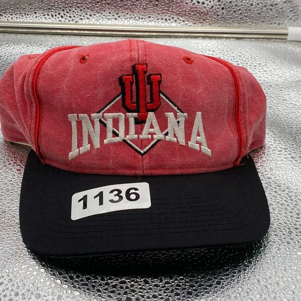 The Game Indiana Hoosiers‎ Hat Mens OSFA Red Black Snapback Vintage NCAA Cap